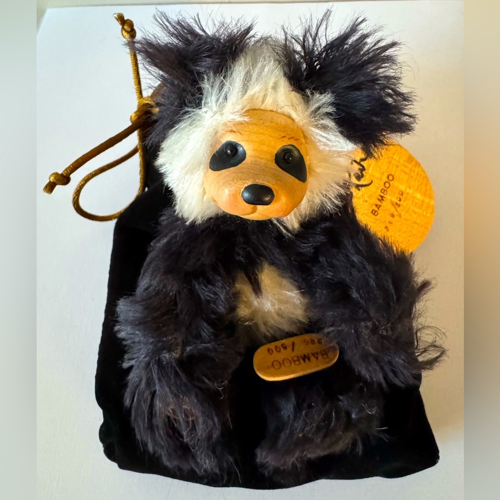 Rare Robert Raikes Collectibles Wee Whittles Bamboo Bear